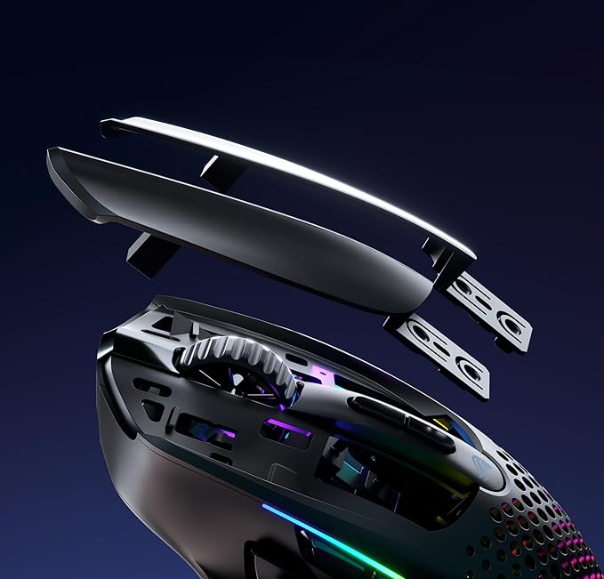 GLORIOUS Gaming Model I 2 Wireless Gaming Mouse - Hybrid 2.4Ghz &amp Bluetooth 75g Superlight 9 Buttons (2 Swappable) RGB PTFE Feet MMO/MOBA/FPS Long Battery Life Side Thumb Rest - Black
