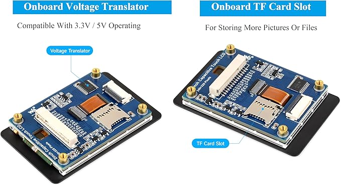 2inch IPS Display 240x320 Capacitive Touch Screen Compatible with Raspberry Pi 5/4B/3B+/Zero/Zero 2W/Pico/Pico W/Pico 2/ESP32 262K Colors ST7789T3 Display Driver and CST816D Touch Controller