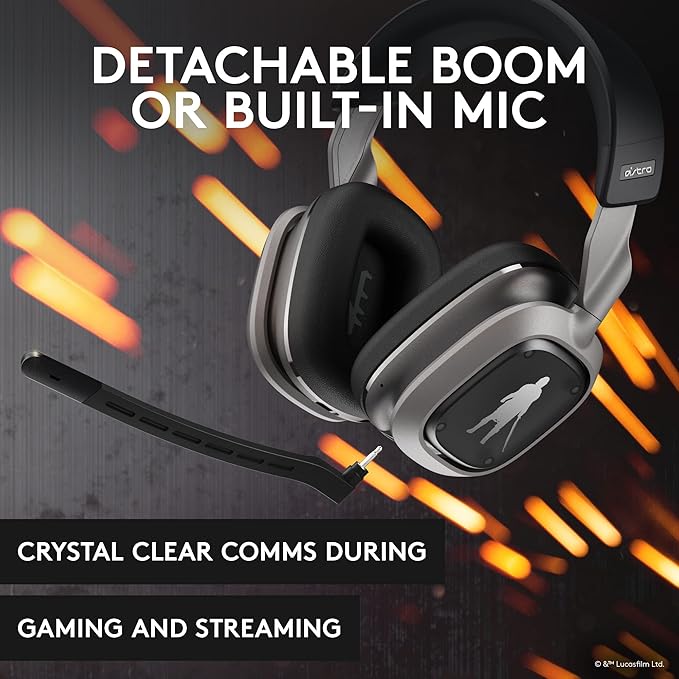 Logitech Astro A30 Lightspeed Wireless Gaming Headset for PS5 - Bluetooth 2.4Ghz Built-In &amp Detachable Mic USB-C 3.5mm for Playstation Nintendo Switch PC - The Mandalorian Edition