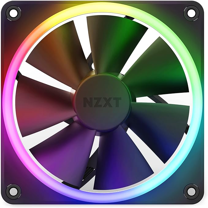 NZXT Internal USB Hub 3 - AC-IUSBH-M3-4 Internal USB 2.0 Ports - 3M Dual Lock Tapes -Magnetic Body &amp F120 RGB Fans - RF-R12SF-B1 - Advanced RGB Lighting Customization - Whisper Quiet Cooling