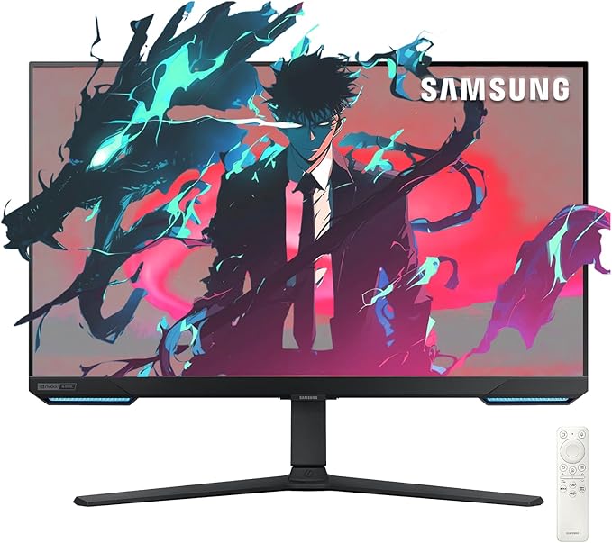 Samsung Odyssey 28 4K(3840 x 2160) 144Hz 1ms IPS Gaming Monitor with Smart TV HDR400 G-Sync &amp AMD FreeSync Premium Pro Built-in Speakers Height Adjustable Stand w/Remote Control