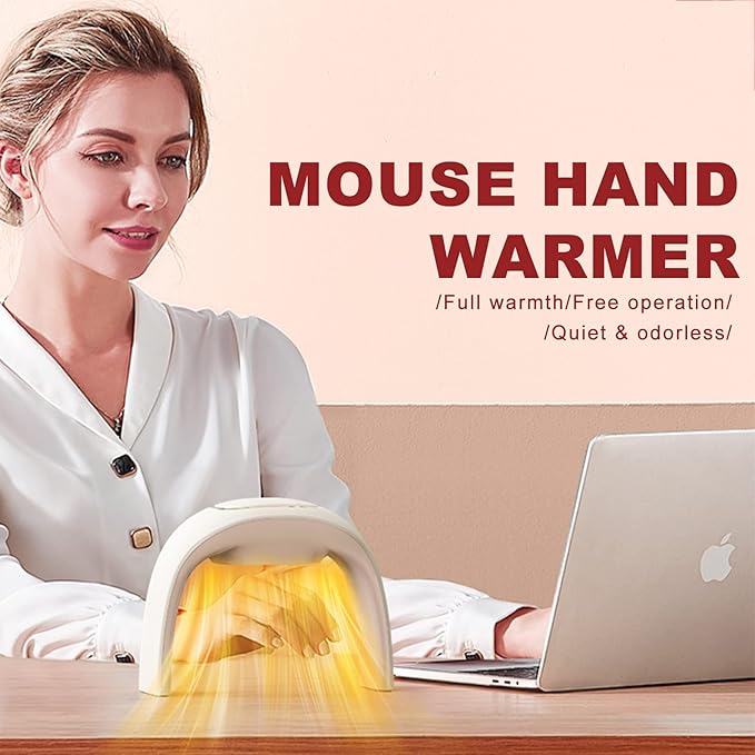 Mouse Pad Hand Warmer 110V 100W Foldable Electric Warming Heater for Office Desk Gaming Desk Accessories (White)
