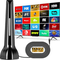 TV Antenna for Smart TV Indoor Long Range Digital HDTV Antenna for Local Channels in 4K 1080p - 360° Reception with Strong Magnetic Base Easy Setup for Free Over-The-Air Channels No Cable