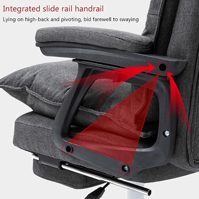 Office Chair Desk Chair Computer Chair Computer Chairs for Adults Comfortable ?Reclining Gaming Chair Home Office Chair Light Grey Fabric Desk Chairs with Armrest Executive Rolling Swivel Task Chair