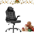 Adult Game Chair with Lumbar Support Racing Style Big and Tall - Ergonomic PU Leather Office Gaming Chair - Grey