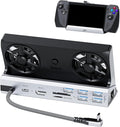 Dual Cooling Fans 13 in 1 Steam Deck Docking Station with 4K@60Hz 5 USB Ports1000MbpsSD/TF SlotUSB-C 100W PD 40Gbps Adapter for Steam Deck/Rog Ally/Switch/Legion Go