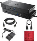 WD22TB4 Dell Thunderbolt 4 Dock 40Gbps USB-C/USB A - Dell Docking Station Dual Monitor with 180W HDMI &amp DisplayPort Cable - Supports 4K Displays &amp Upto 3 Monitors (Renewed)