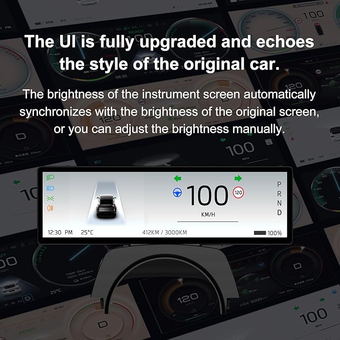 Head Up Display for 2025.09+Model 3 Highland Tesla Model Y Juniper 2025Juniper Accessories 2026 Bluetooth WiFi USB Navigation Power Speed IPS HD Touchscreen
