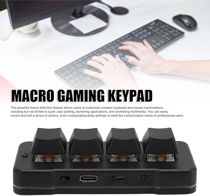USB Macro Mechanical Gaming Keyboard Dual Mode Wired RGB Backlit Keyboard Compact Layout with Blue Switch and Multifunctional S Key for Computer Tablet Phone