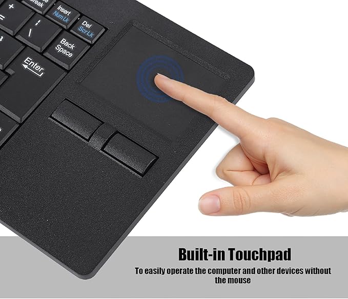 Wired Keyboard with Touchpad 86 Key Portable Scissors Foot Structure 1.4 M USB Cable Keyboard for Notebook Desk Computer