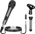 Professional Vocal Microphone for Singing Dynamic Karaoke Handheld Wired Microphone with 16ft XLR to 1/4 Audio Cable Studio Mic for Speaker Amplifier Mixer and Karaoke Machine