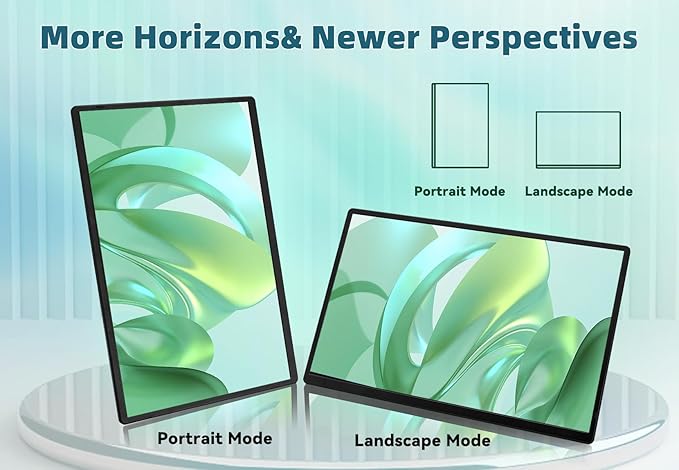 2.5K Portable Monitor for Laptop - 16 inch QHD Laptop Screen Extender 120% sRGB Wide Color HDR HDMI USB C Travel External Display with Kickstand Gaming Monitor for Computer PC Phone Game Console