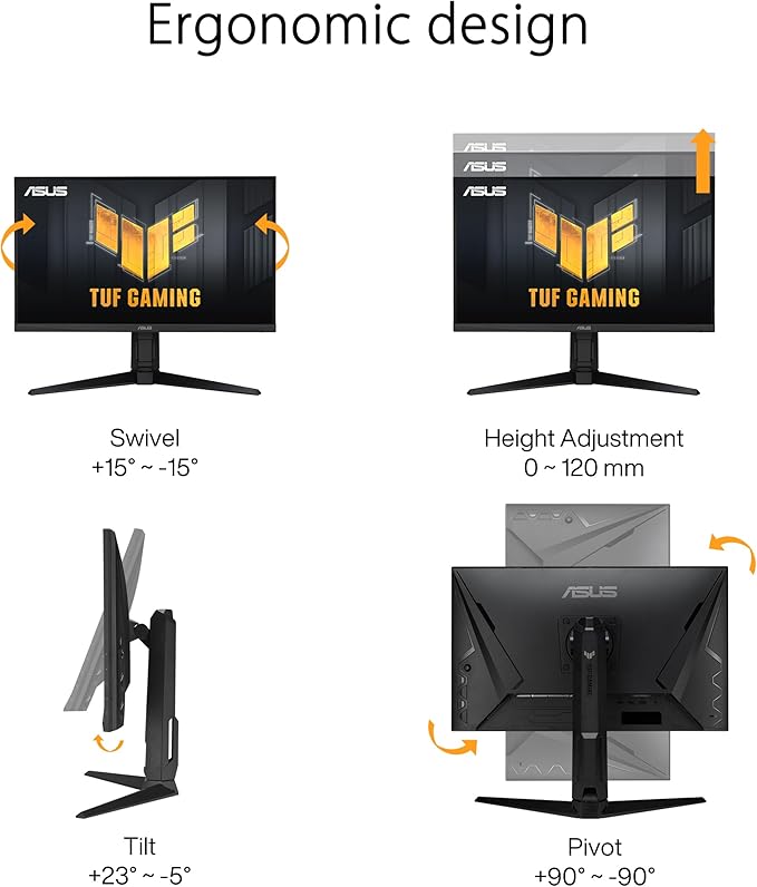 ASUS TUF Gaming 27” 1080P Monitor (VG279QL3A) - Full HD 180Hz 1ms