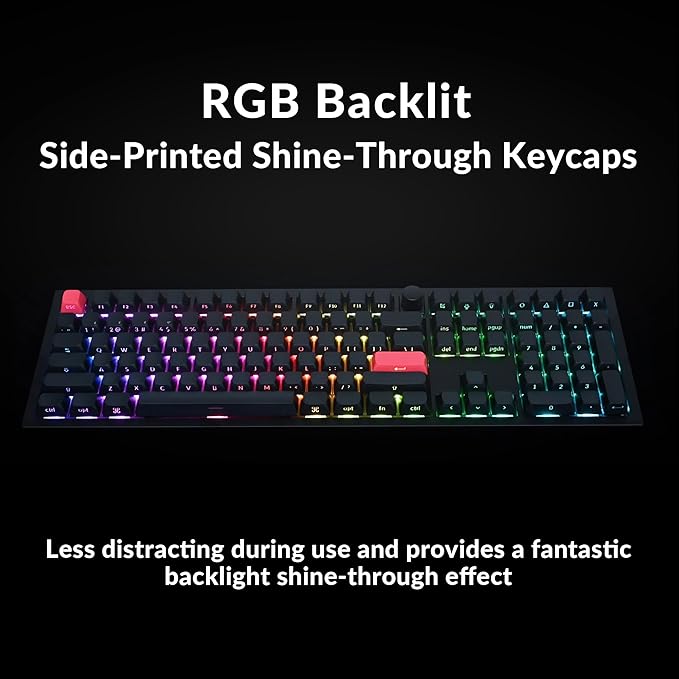 Keychron Q6 Max QMK/LAUNCHER Wireless Bluetooth/2.4 GHz/USB-C Wired Custom Mechanical Keyboard Full Size Programmable Knob RGB Backlit Hot-Swappable Gateron Brown Switch for Mac Windows Linux - Black
