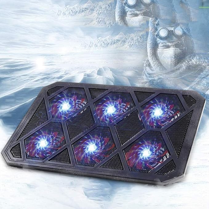 Laptop Cooling PadLaptop Cooler :Portable Slim Laptop Cooling Stand Holder Riser with 6 Fans Compatible with Laptop Notebooks Up