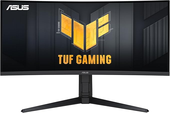 ASUS VG34VQL1B TUF 34 Inch Curved Gaming Monitor - WQHD (3440x1440) 165Hz 1ms Extreme Low Motion Blur FreeSync Premium Eye Care Height Adjustable DisplayHDR 400 DisplayPort HDMI USB