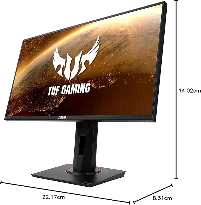 ASUS TUF Gaming VG259QM 24.5” Monitor 1080P Full HD (1920 x 1080) Fast IPS 280Hz G-SYNC Compatible Extreme Low Motion Blur Sync1ms DisplayHDR 400 Eye Care DisplayPort HDMI Black