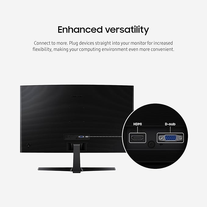 Samsung 27 Essential S3 (S36GD) Series FHD 1800R Curved Computer Monitor 100Hz Game Mode Advanced Eye Comfort HDMI and D-sub Ports LS27D366GANXZA 2024