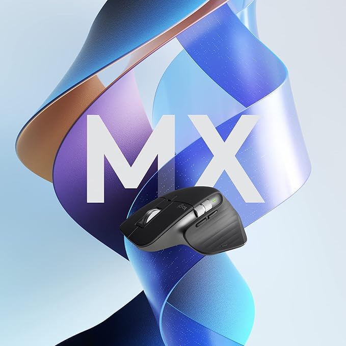 Logitech MX Master 3S - Wireless Performance Mouse with Ultra-fast Scrolling Ergo 8K DPI Track on Glass Quiet Clicks USB-C Bluetooth Windows Linux Chrome - Graphite (Renewed)