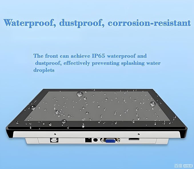 10.4 Inch Open Frame Capacitive Touchscreen Monitor 1024x768 Resolution 4:3 Aspect Ratio WaterproofVESA+Panel Mount for Kiosk Automation POSVendingHMI and Digital Signage 7x24h Work