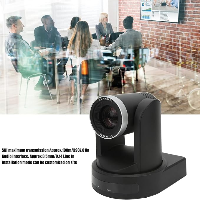 20X Optical Zoom 4K Camera60FPS PTZ Camera 1080P 60FPS Video Camerafor Live Broadcasting Online Teachingfor Conference Churches Events(Black)