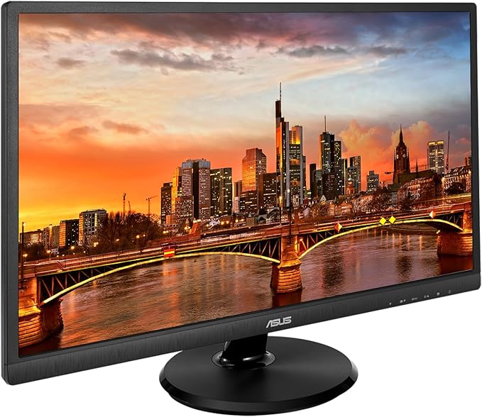 ASUS VA329HE 32-inch 1080P 75 Hz Full HD LED Backlit LCD Monitor 2-Pack Bundle with VGA HDMI Eye Care Ultra-Low Blue Light Desk Mount Dual Monitor Stand