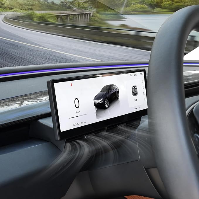 Tlyard Model 3 Highland Head Up Display with Camera 10.88 Inch Touchscreen HUD Carplay Tesla Highland Accessories Smart Instrument Cluster Adjustable Air Outlet(Highland)
