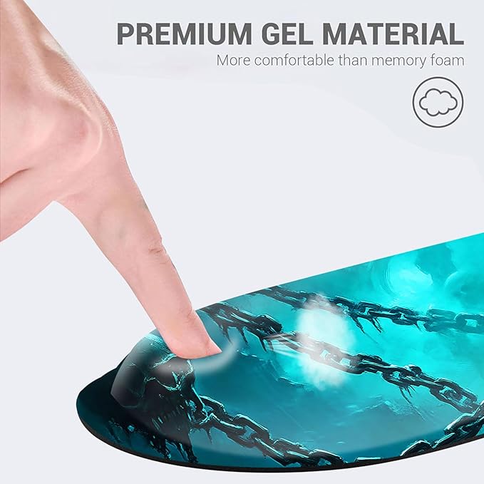 Desk Mat Mouse Pad with Wrist Rest 4-in-1 Large Mouse Pads for Desk Ergonomic Mouse Pad and Keyboard Wrist Rest Gaming Keyboard Mat for OfficeCool Skulls
