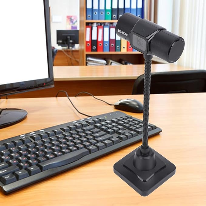 HD Computer Camera 2K USB Computer Web Camera with Stand Built in Microphone Wide Angle Auto Focus Plug and Play USB Webcam for Online Calling Conferencing Streaming Gaming