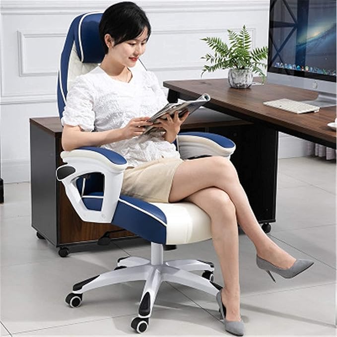 Office Chair Competitive Gaming Chair Computer Chair Multifunctional Reclining Swivel Chair Desk Chair Office Chair Chair (Color : Blue2 Size : One Size) Needed