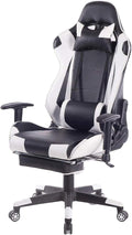 Home Ergonomic Office Chair Ergonomic Computer Chair with Adjustable Height Gaming Chair High Back Adjustable Swivel Video Game Chair with Footrest and Headrest