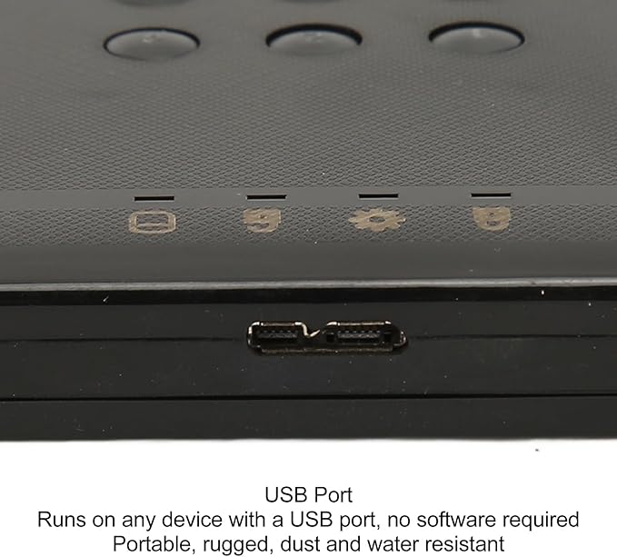 Zyyini Encrypted Hard Drive Enclosure 3TB 5Gbps Encrypted USB 3.0 2.in SATA Hard Drive Enclosure Password Access Hardware for 7 8 10 for OS X 10 and