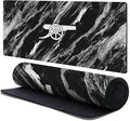 Head Case Designs Officially Licensed Arsenal FC Marble Crest Logo &amp Patterns 37.4 x 15.75 x 0.16 inches (900 x 400 mm) - XL Gaming Office Desk PC Keyboard Mouse Mat Pad