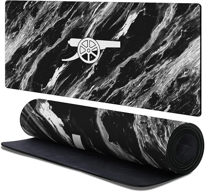 Head Case Designs Officially Licensed Arsenal FC Marble Crest Logo &amp Patterns 37.4 x 15.75 x 0.16 inches (900 x 400 mm) - XL Gaming Office Desk PC Keyboard Mouse Mat Pad