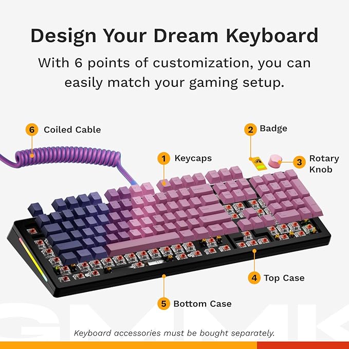 Glorious Gaming - GMMK 3 HE Rapid Trigger Keyboard Hall Effect 8K Polling Rate MX Mechanical &amp Magnetic Switches Hotswappable 100% Keyboard Modular Gasket System Doubleshot PBT keycaps (Blac