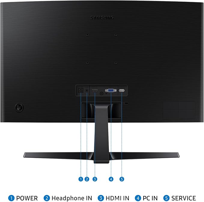 Samsung 24 Essential S3 (S36GD) Series FHD 1800R Curved Computer Monitor 100Hz Game Mode Advanced Eye Comfort HDMI and D-sub Ports LS24D366GANXZA