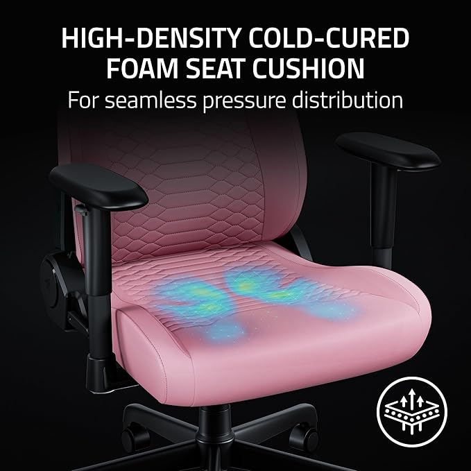 Razer Iskur V2 X NewGen Ergonomic Gaming Chair: Gen-2 EPU Leather with Cooltouch - Lumbar Support - Ultra-Wide Base - High Density Foam Cushions - Adjustable 152 Degree Recline - 2D Armrests - Quartz