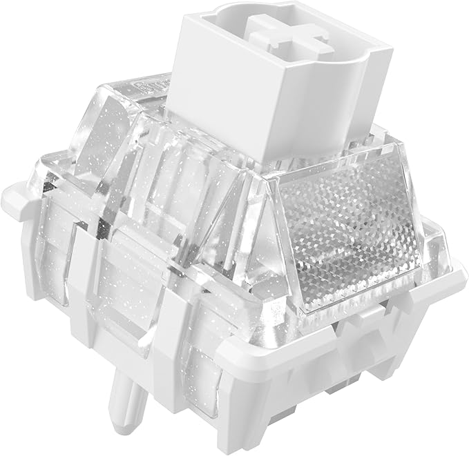Zhouwang Magnetic Moonlight White Hall Effect switches Linear Factory Pre-lubed Freely Setting Pre-TraveSwitches for Magnetic Gaming Keyboard（108PCS）