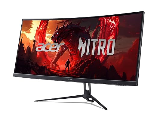 acer Nitro 29.5” UWFHD 2560 x 1080 1800R Curved Gaming Monitor | AMD FreeSync Premium | Up to 200Hz Refresh Rate | 1ms (VRB) | sRGB 100% | 1 x Display Port 1.4 &amp 2 x HDMI 2.0 Ports | ED300C X1bmii