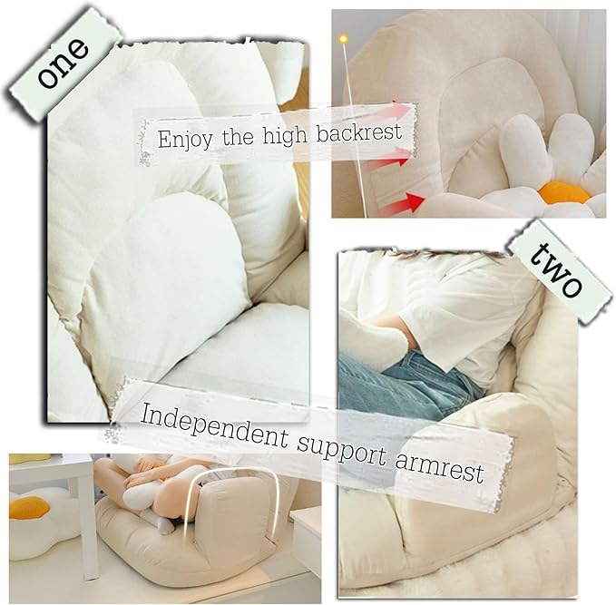 Sofa ChairFolding Sofa Chair Sofa Bed Chair Fireside Chair 5 Positions Adjustable Lazy Floor Sofa Bed Single Padded Lounge Sleeper Recliner Floor Chair Seat For Gaming And Reading  Meditation ( C