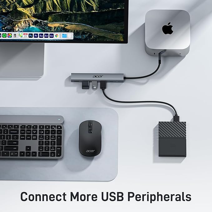 5 in 1 USB C Hub Bundle with 2 in 1 SD Card Reader