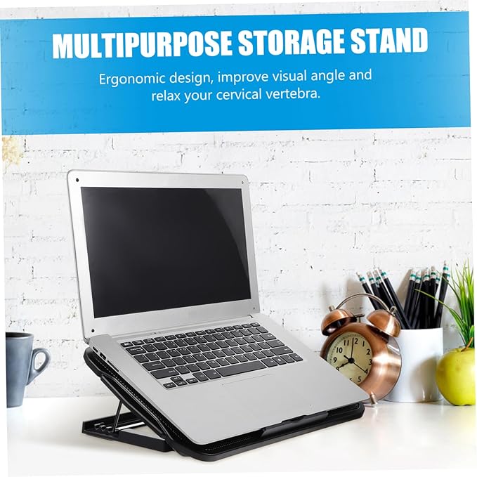 Adjustable Laptop Cooling Pad Stand Lightweight Portable Notebook Fan for Efficient Heat Reduction Durable Design for Go Use Compact Cooling Mat for Laptops