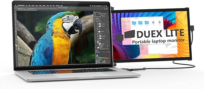 Portable Monitor -Mobile Pixels Duex Lite Laptop Monitor with 12.5 Full HD 1920x1080p IPS DisplayUSBC Monitor ExtenderPlug and PlayAny Laptops Compatible (White) (Renewed)