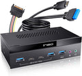 Ineo 5.25 Front Panel USB 3.2 Gen 2 Hub - 2X 10G USB-C 2X 10G USB-A 1x USB 3.0 Type-A Audio &amp Mic Jack [3570II]