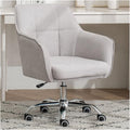 Adjustable Office Computer Chair with Armrest Office Chairs Home Study Computer Chair Furniture Swivel Lift Gaming Soft Backrest(White)