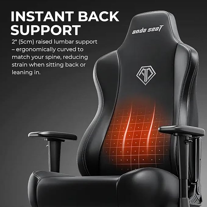Anda Seat Novis Gaming Chair for Adults - Large Reclining Video Game Chairs Linen Fabric Ergonomic Office Chair Heavy Duty Back Lumbar Support - Gray Fabric Computer Chairs for Home &amp Work