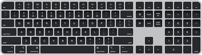 Apple Magic Keyboard with Touch ID and Numeric Keypad (for Mac Computers Silicon) - US English - Black Keys (Renewed)