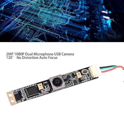 2MP 1080P USB Webcam Board with AutoDual Microphone and Wide Compatibility for Video Conferencing and Live Streaming