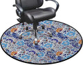 Multicolor Round Rug Rugs Soft Non-Slip Circular Throw Rug Carpet for Shower Sink Powder Room Nursery Bedroom Table Colorful Shapes Floral Flower Art Diameter 51 in