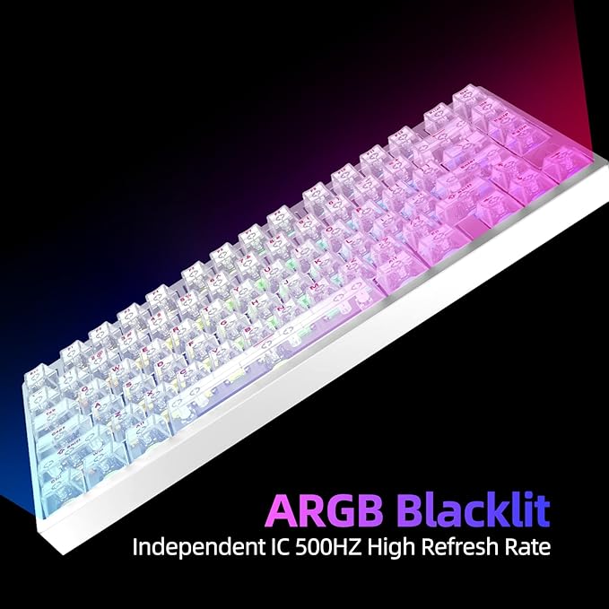 MG75MAX 81 Keys Wired Magnetic Switch Keyboard 256KHZ Single Key Scan Rate PCB Nano-Coating Waterproof Hall Effect 8KHZ/ARGB/CNC Aluminum Gaming Keyboard(Silver)